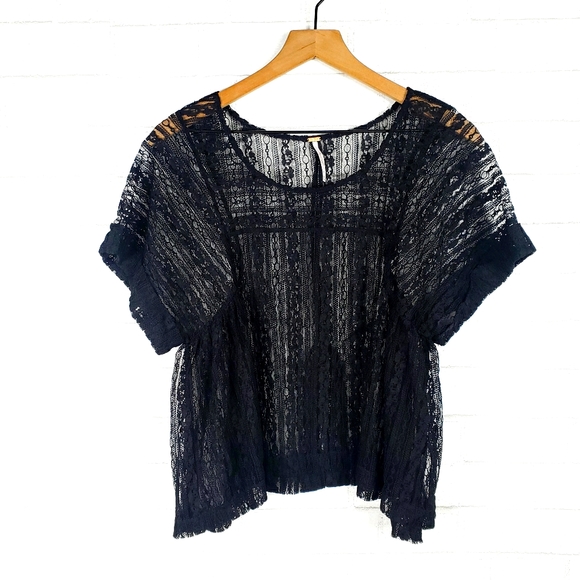 Free People Tops - Free People sheer lace blouse | Size XS